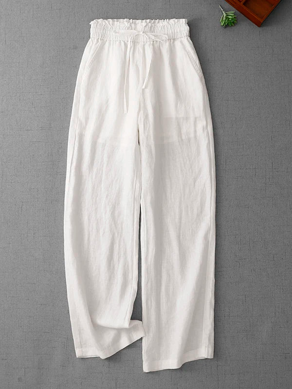 High Waist Wide Leg Pants Women's Thin Drapey Loose Casual Straight Long Trousers plus Size Comfortable Slimming Summer Pants