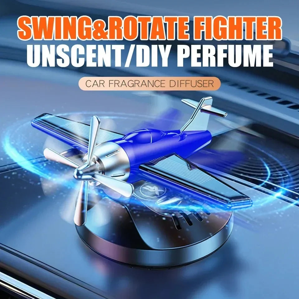 DIY Perfume Odorless car ornaments solar powered rotating helicopter air freshener decoration accessories fragrance diffuser men