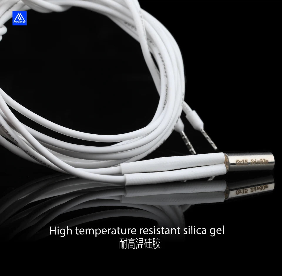 Mellow 1Pcs 24V 60W 6*15MM Ceramic Cartridge Heater Heating Tube For 3D Printer Parts  E3DV6 J-Head / Phaetus Dragon HotEnd