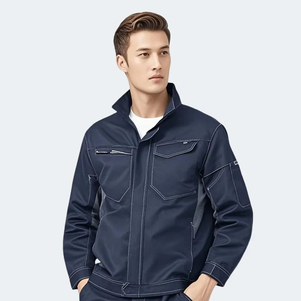 Fashion Denim Workwear for Men Women Spring Autumn Long-sleeved Work Clothes Wear-resistant Uniform Coat Workshop Uniforms