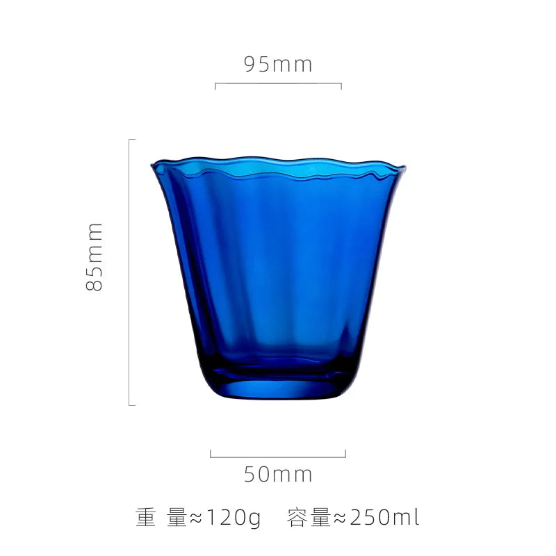 Sapphire Blue Wine Glasses Goblets niche Flowers Red Wine Glasses Crystal Glass Cocktails Martini Glasses Cup