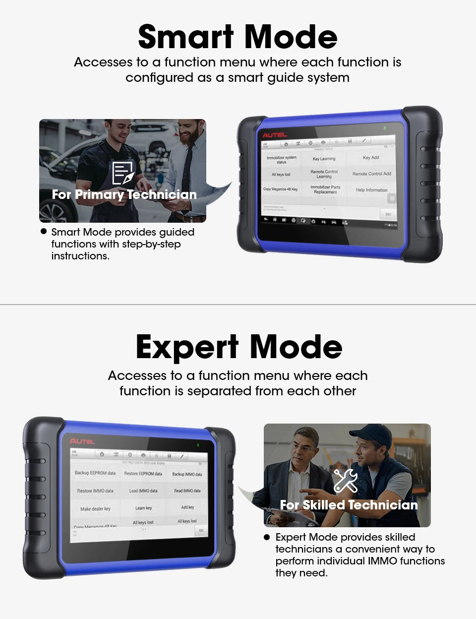 Autel MaxiIM IM508S Car Key Fob Programmer IMMO Tool Auto Key Programming Tool Key Learning Full System Diagnostic Scanner Tool