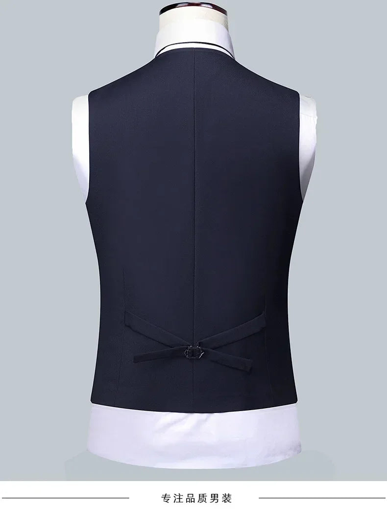 Suit Fashionable Formal Outdoor Gentleman Solid-color Men's Business Wedding Hosting Banquets Casual British Style Fitted Gentle