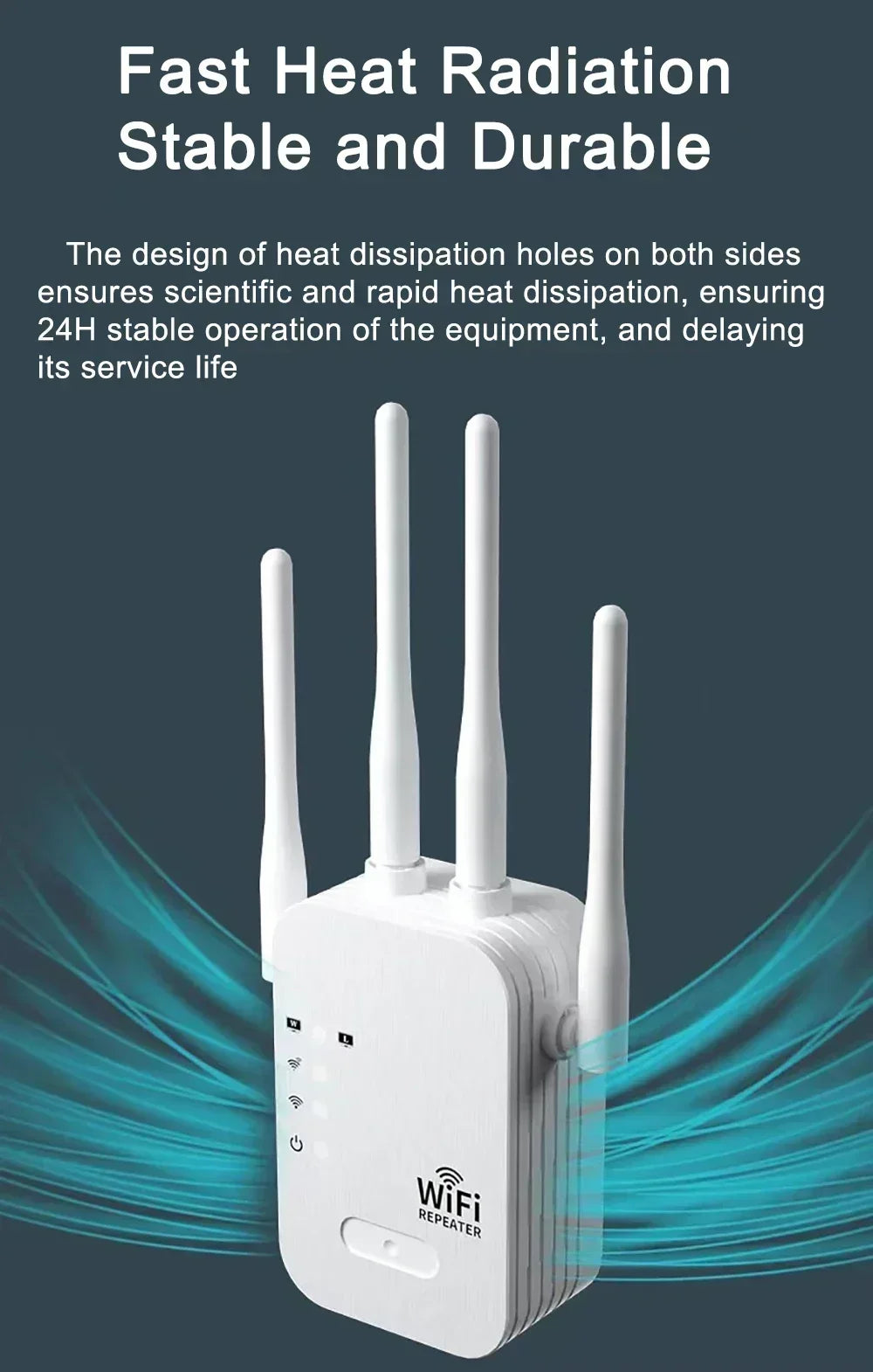 NEW 1200Mbps WiFi Repeater Wireless Extender WiFi Booster 5G 2.4G Dual-band Network Amplifier Long Range Signal WiFi Router Home