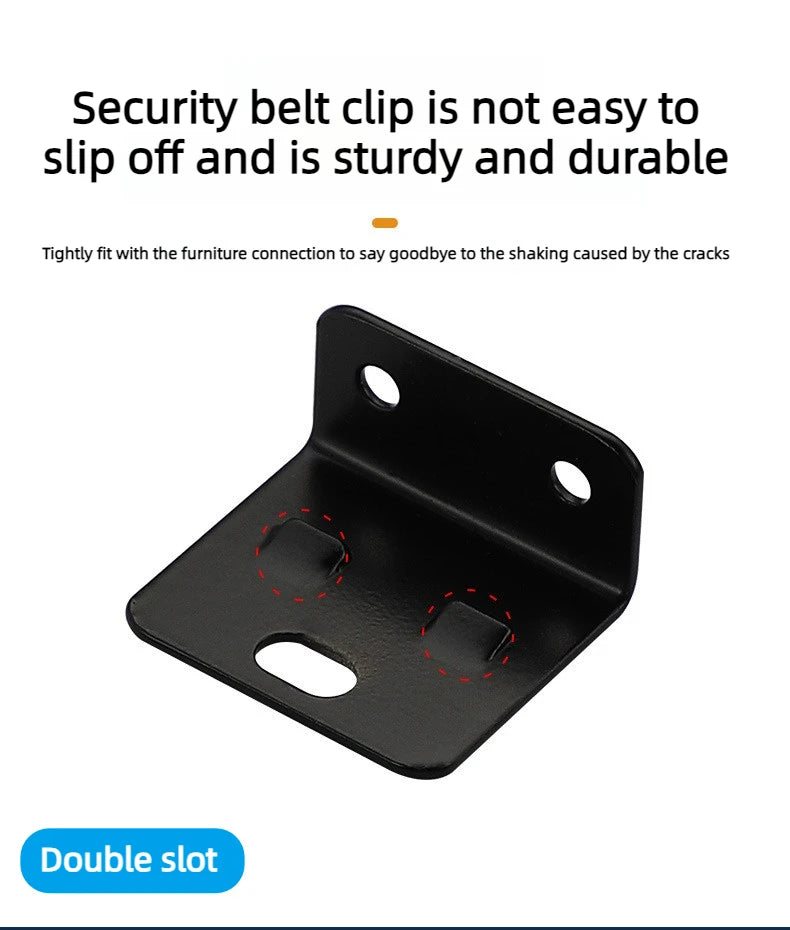 4 Pair Metal Fixing Buckle Two in One Insert Furniture Laminate L Shaped 90 Degree Connector Bracket Hardware Easy Install Home