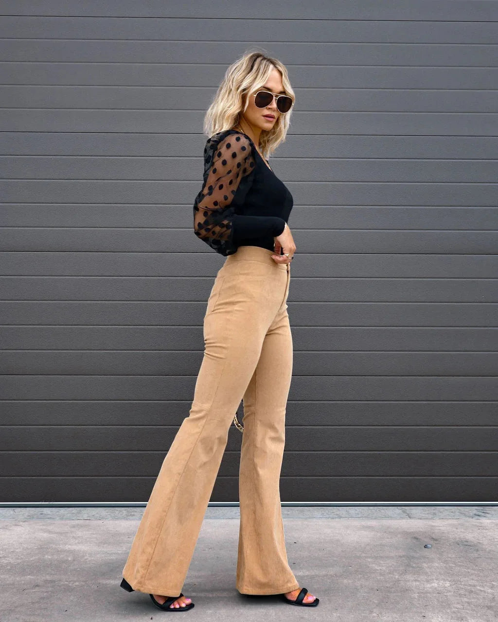 Women's Pants Spring New Elegant Trousers Bootcut Pant Fashion Slim High Waist Casual Trousers Solid Street Long Flare Clothing