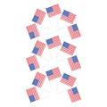 15Pcs Portable Mini Usa Flags 14x21cm Handheld American Stick Flags Lightweight Fade Resistant for Parades Ceremonies Outdoor