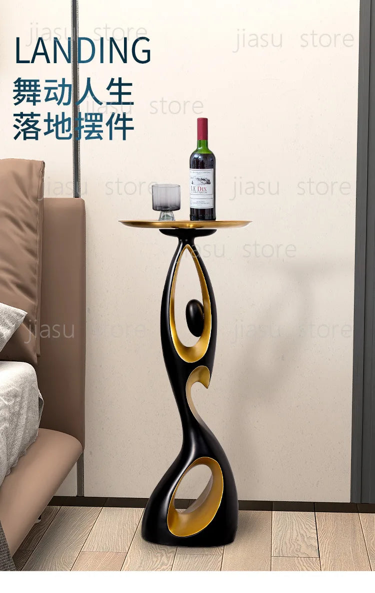 Modern Light Luxury Floor Standing Ornament, Large Home Art Decor for Living Room Model Room Housewarming Gift