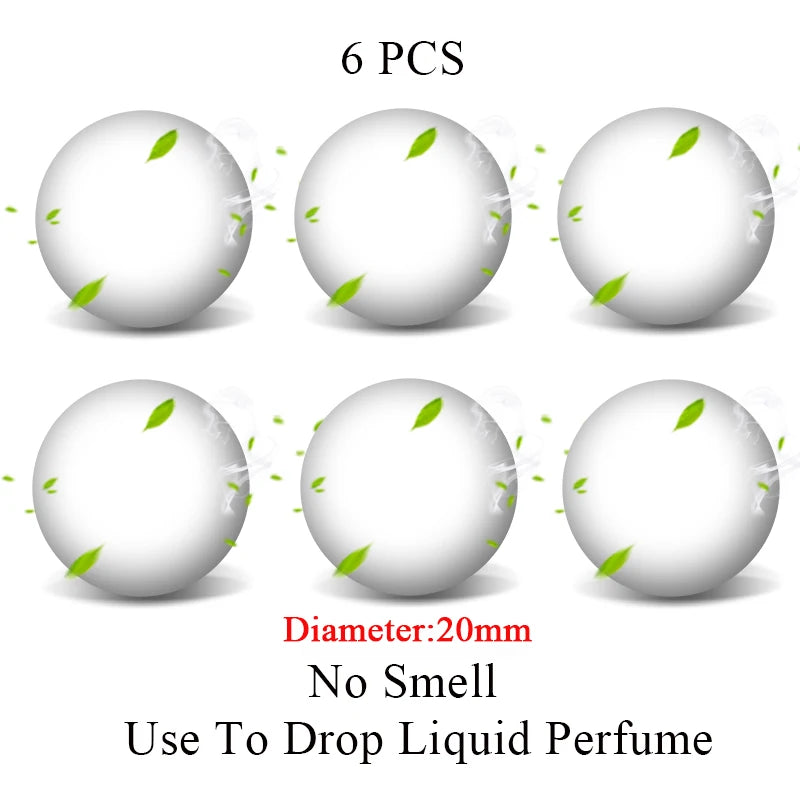 No Smell 2/6pcs Car Perfume Replacement Wood and PE Solid Perfume Drop Essential Oils Suitable For Many Car Air Freshener