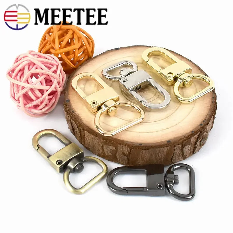 5/10/20pcs Meetee 13-19mm Bag Metal Belt Strap Buckles Carabiner Snap Spring Hook Lobster Clasp Dog for Purse DIY Leather Craft