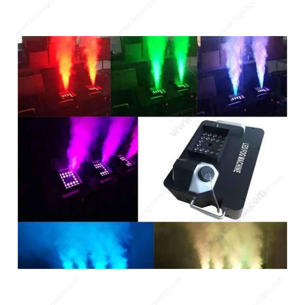 1500w Dmx Vertical Led Fog Machine Wedding Dj Bar Smoke Projection Rgb 24led Stage Light Spray Fogger For Halloween Disco Party