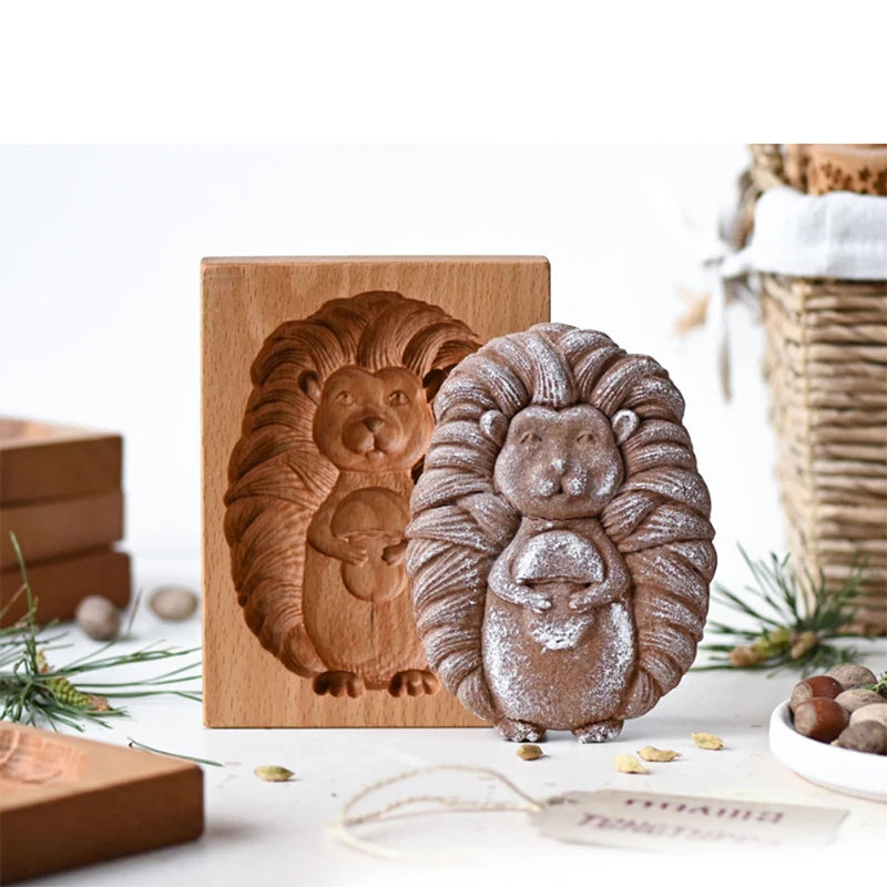 3D Cookie Baking Molds Wooden Gingerbread Mold Press Pumpkin Embossing Tools for Cake Decor DIY Kitchen Gadgets Cookies Moulds
