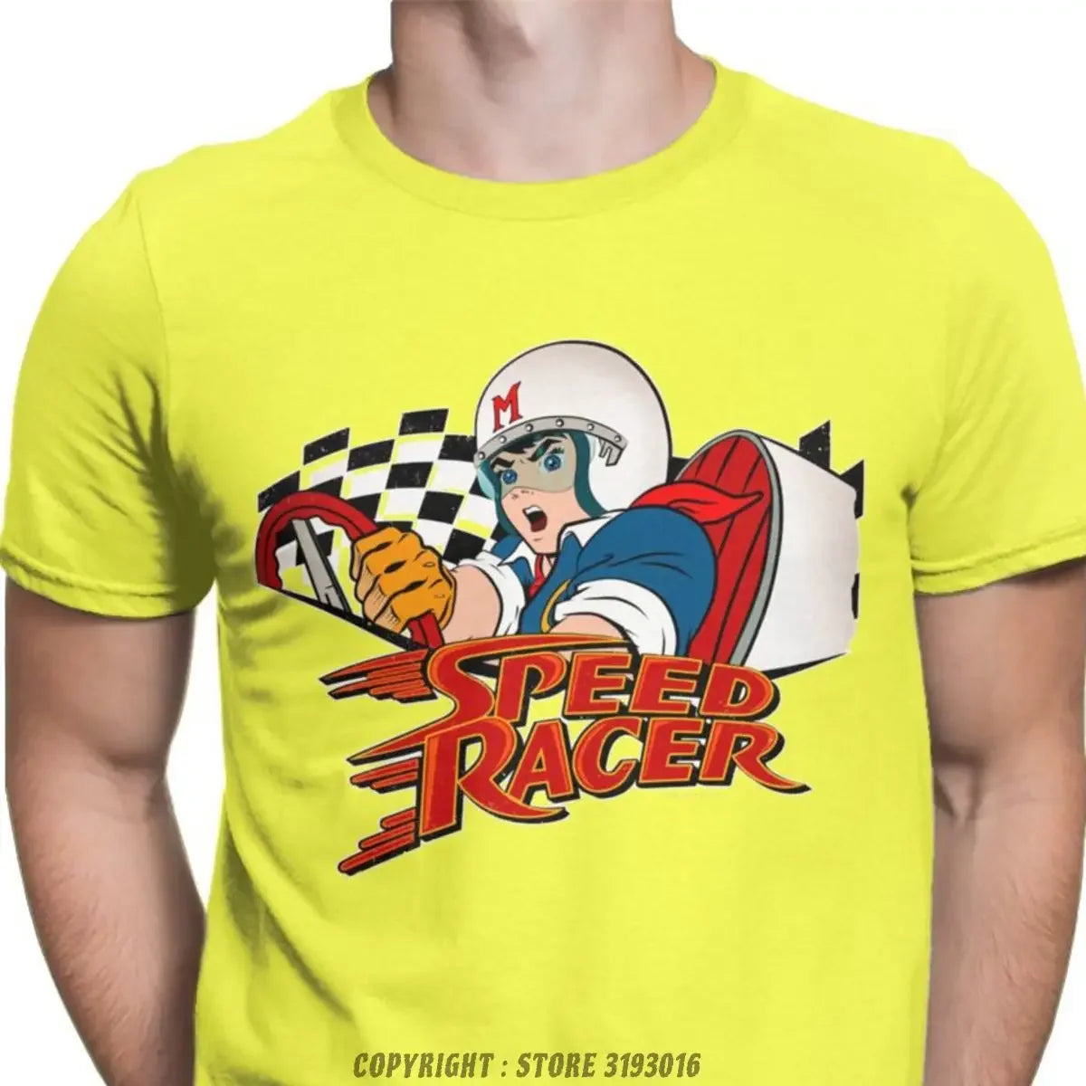 Speed Racer Meteoro Men's Tshirts Cool Christmas Crew Neck T Shirt Cotton Camisas Hombre Harajuku Aesthetic Printed Tshirt Men