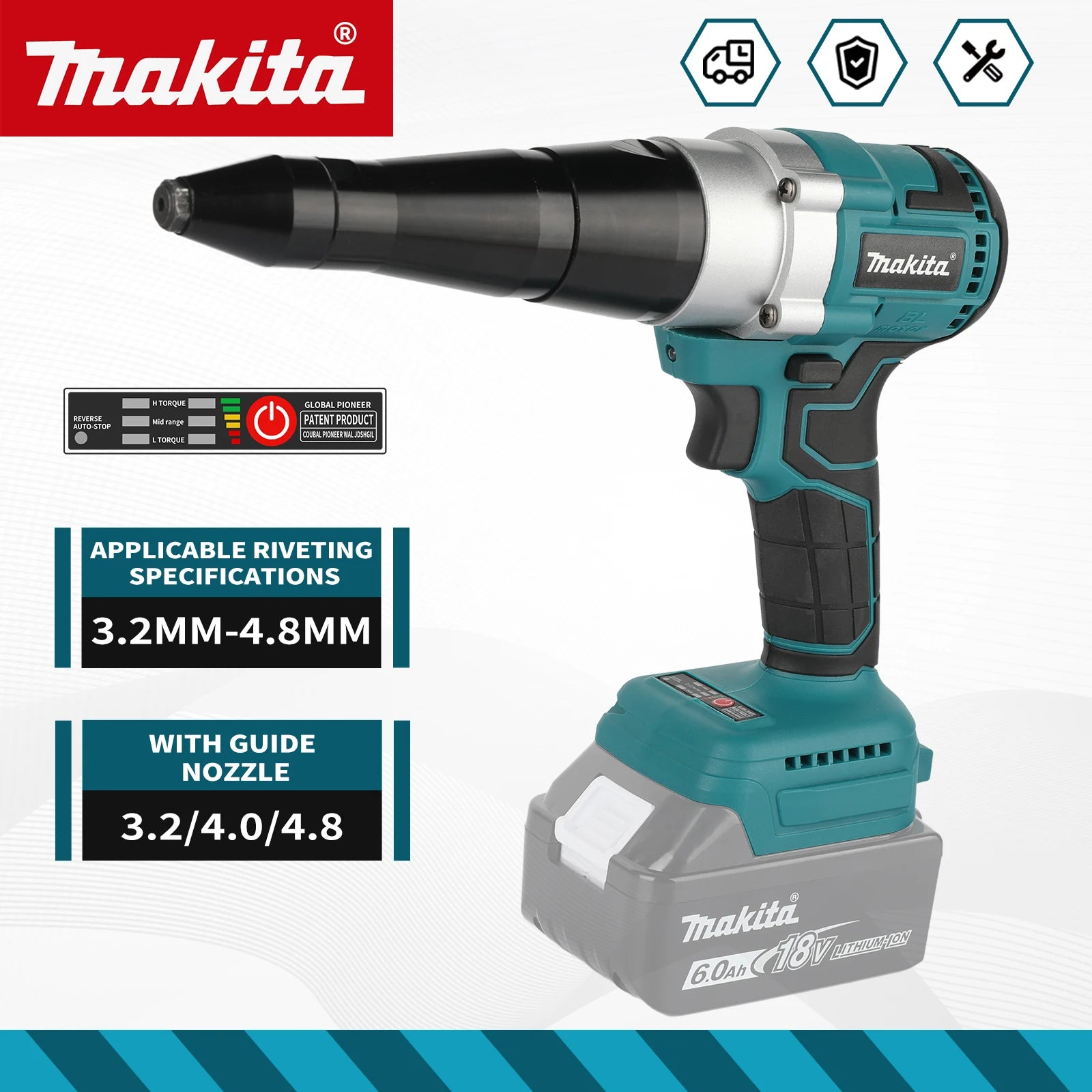 Makita Riveting Gun with Overheat Protection and Durable Construction for Long-Lasting Performance tools