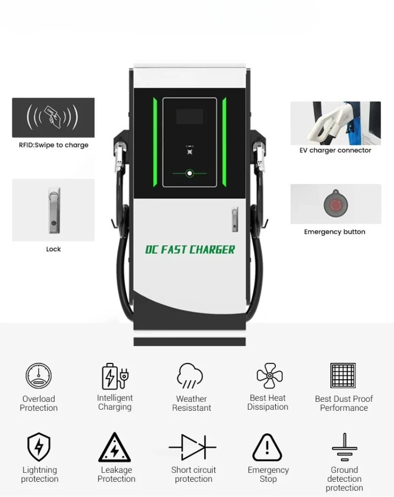 Customized Commercial Ev Charging Station Electric Car Charging Station 120kw Dc Ev Charger 120 Kw with Battery Storage