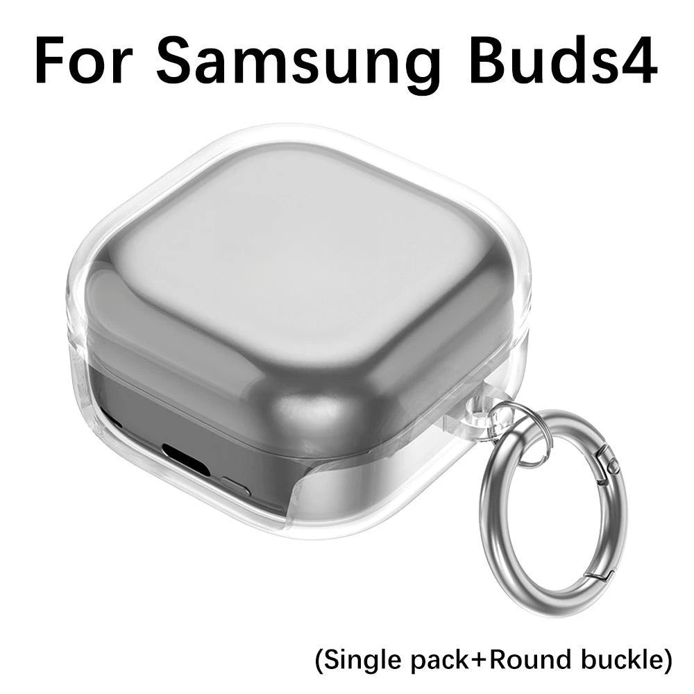 Clear Cover for Galaxy Buds 4 Pro/Buds 4/Buds3 FE/Buds 3/3 Pro CaseSoft TPU Shock Resistant Buds4 Pro Full Protective Case Cover