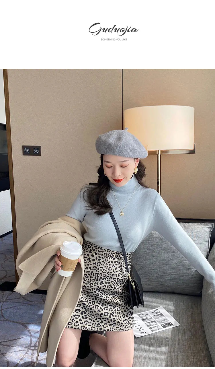 2026 Autumn Winter Basic Slim Soft Solid Color Turtleneck Sweater Women Pullover Casual Long Sleeve Chic Bottom Knitted Jumper