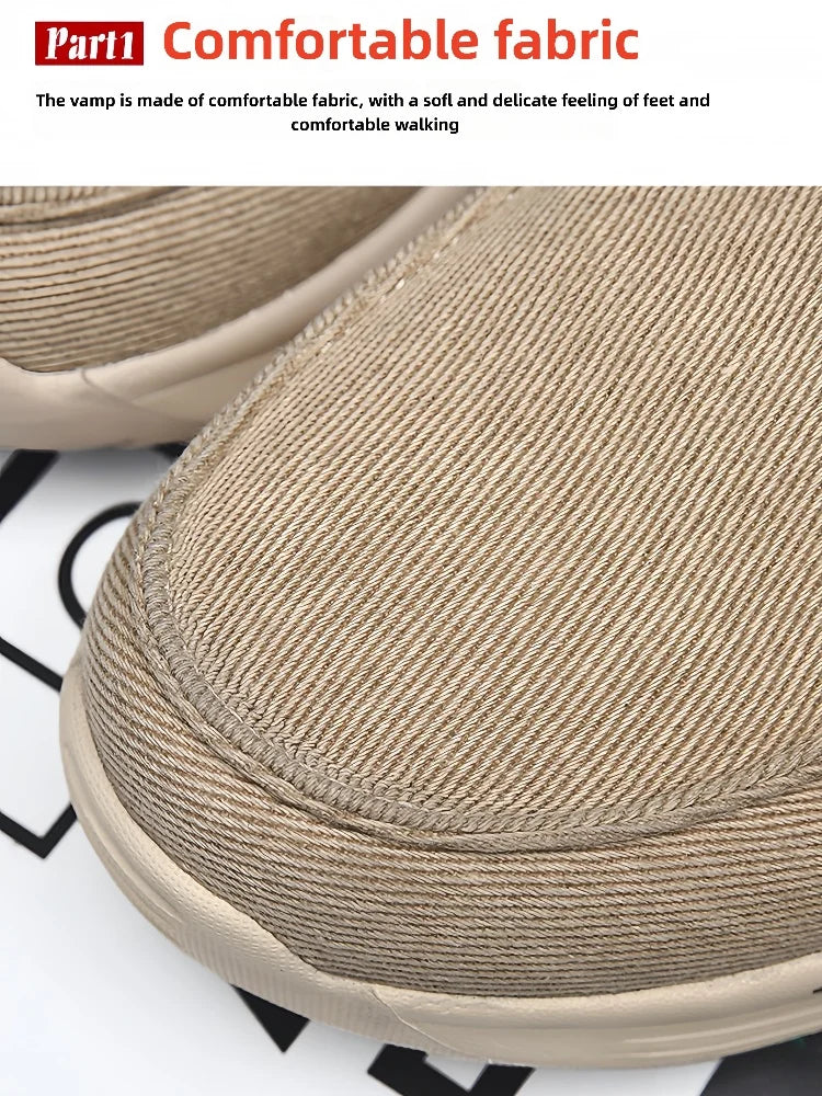 Men's Casual Shoes Canvas Breathable Loafers Men 2025 New Male Comfortable Outdoor Walking Shoes Classic Loafers Men Sneakers