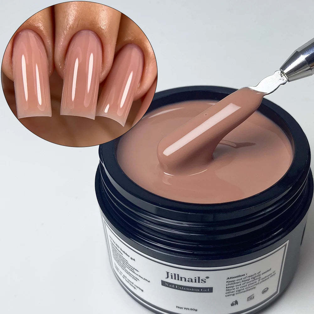 Jillnails Liquid Builder Nail Gel TPO Hema Free for Nail Extension Pink Brown Nude Milky White 50g/100g Nails UV Gel