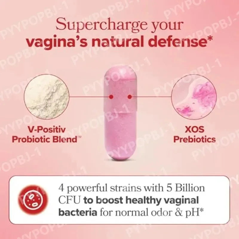 Women Probiotic Capsules Lactobacillus Prebiotic Formula Daily Gut Flora Balance Support Nutritional Supplement 60 Capsules
