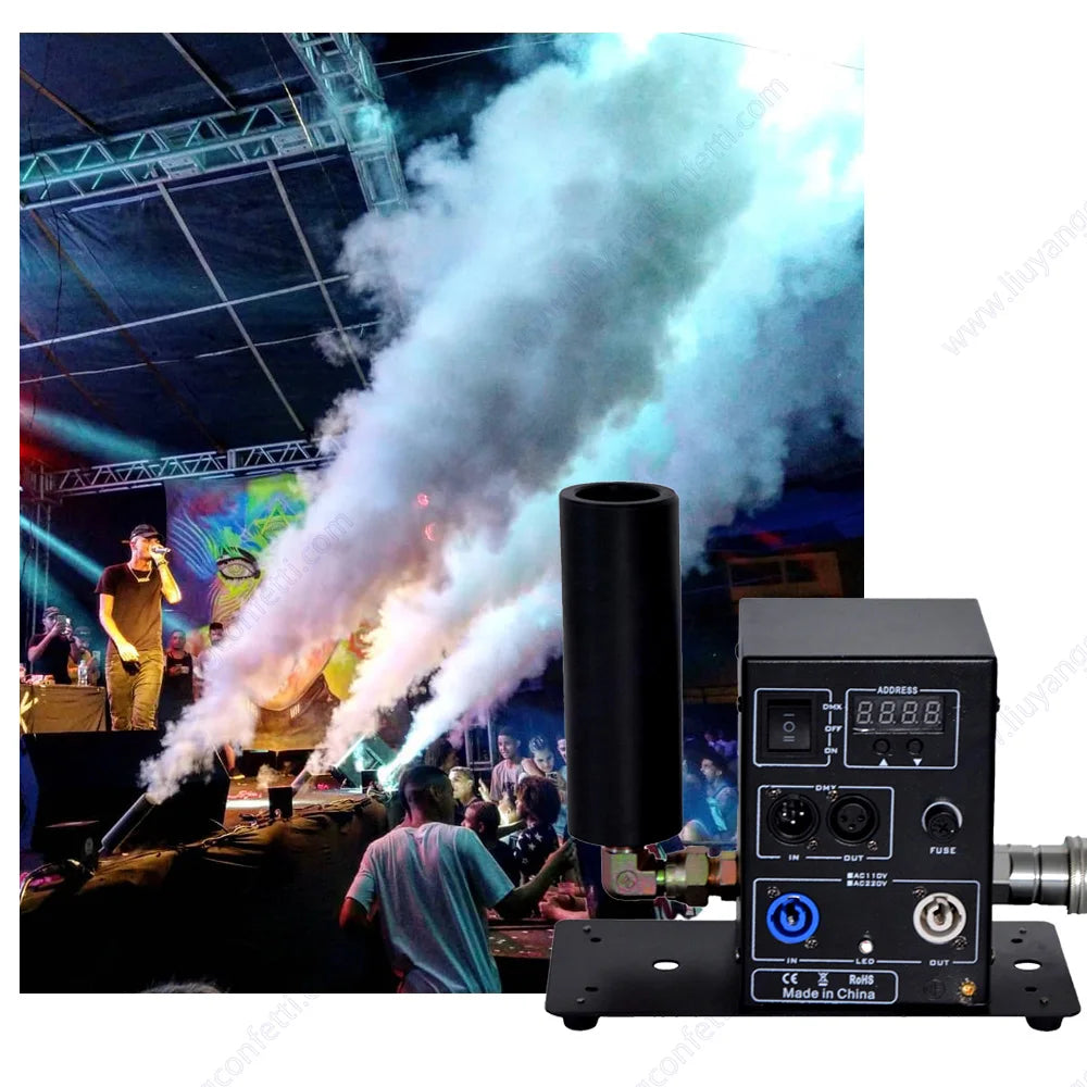 High Power Stage Wedding Effect CO2 Jet Machine 100W DMX512 Control CO2 Smoke Machine Co2 Effect Fog Smoke for Event Party Club