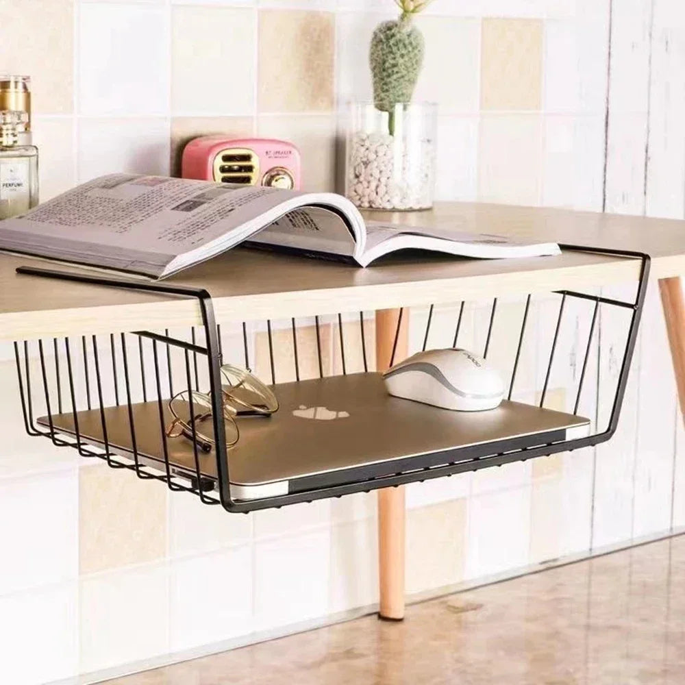 1PC Off-The-Shelf KitchenTiered Storage Shelf Student Dormitory Wardrobe Dormitory Desk Storage Hanging Basket Organizer Kitchen