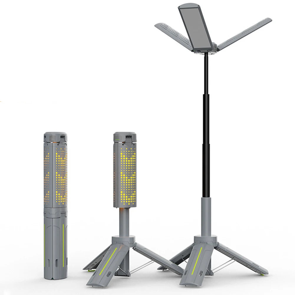Camping Lantern Foldable Telescopic 720° Rotating 1000LM LED Flame Atmosphere 8000mAh IP44 Waterproof Type-C Charging