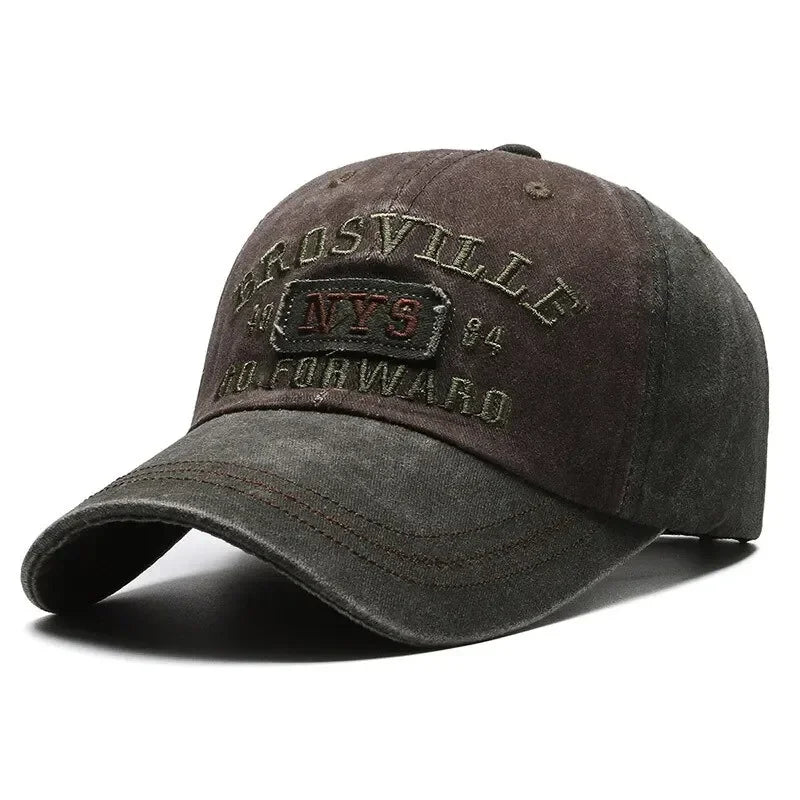 Men's Baseball Cap Casual Wash Embroidered Cap Curved Brim Bowler Sun Hat Official Website Sport Hip Hop Fitted Hats Men Women