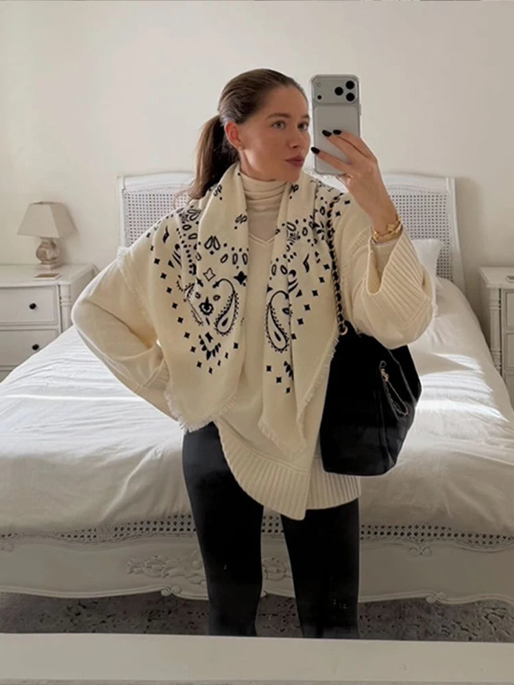 Vintage Solid Paisley Bandana Scarf for Women Square Neck Head Scarf with Fringes All-match Edge Retro Headband Hair Wrap 2026