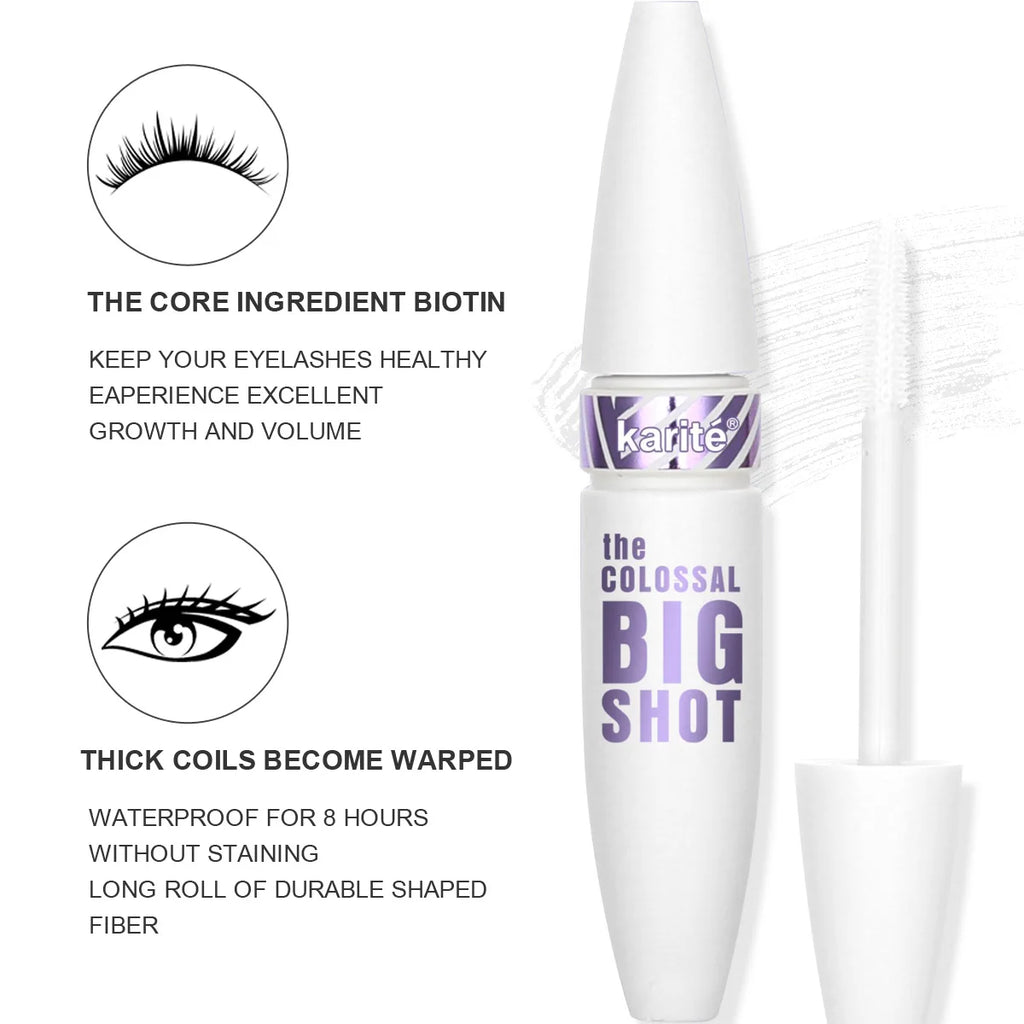 White Mascara Primer Waterproof Anti-Smudge Eyelash Base Cream Thicken Lengthening White Mascara Cosmetic Eye Makeup Tool
