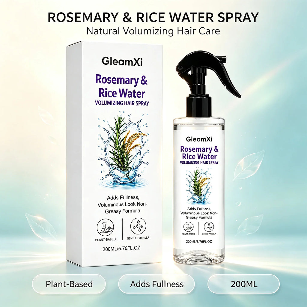 Rosemary Rice Water Volumizing Hair Spray Lightweight Non Greasy Root Boost Smooth Frizzy Hair Natural Looking Volume 200ml