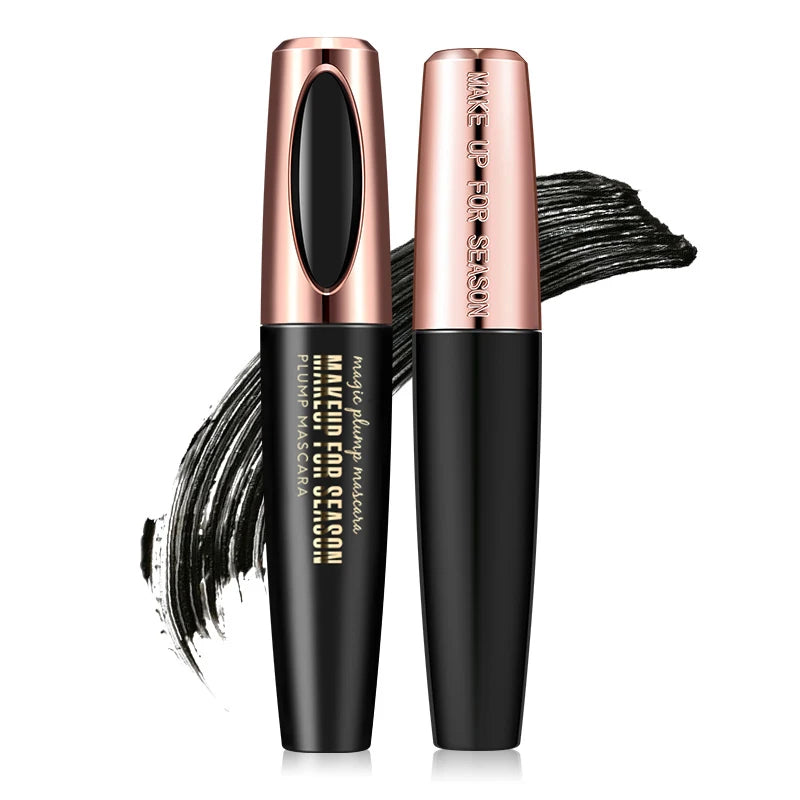 Waterproof 4D Mascara Thick Long Smudge-proof Plump Encrypted Long-lasting Curling Large Eye Makeup, Makeup Tools