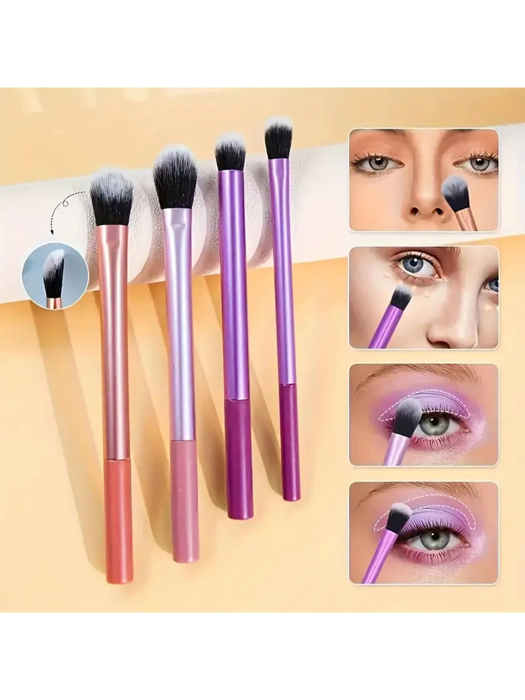 8pcs Makeup Brush Kit Soft Synthetic Hair Make Up Brushes Foundation Blush Eyeshadow Cosmetic Makeup Tools foundation brush