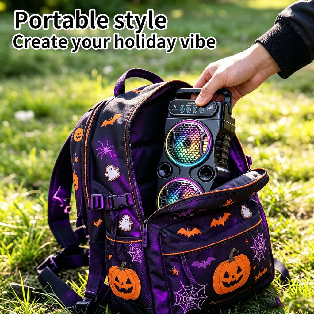 8000Hz portable Bluetooth speaker, outdoor deep bass, wireless dual speakers, microphone support, party audio, dual speakers, 12