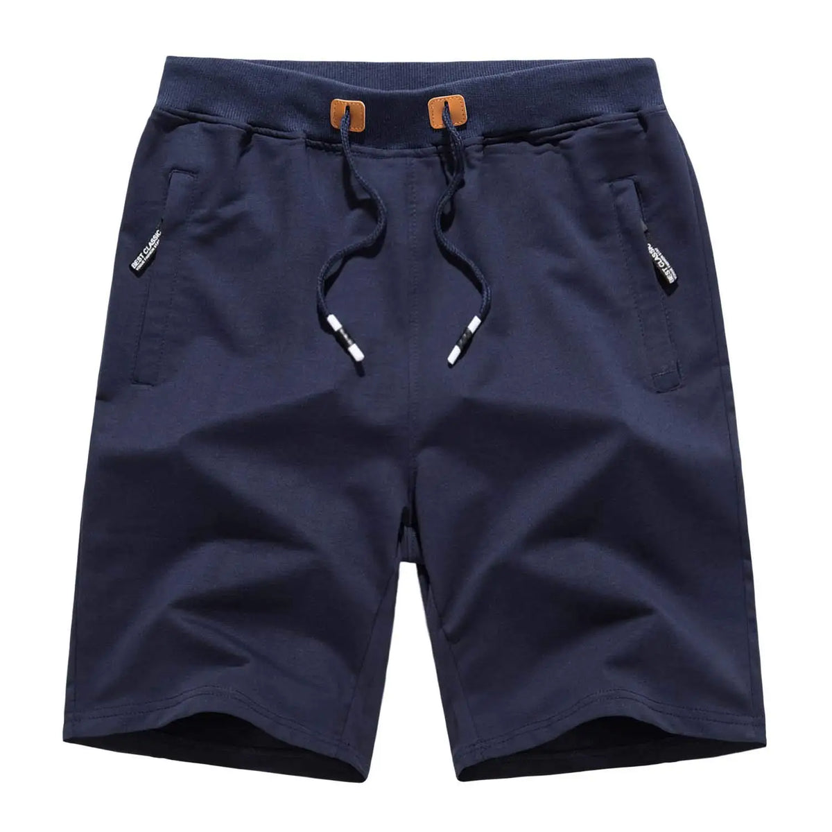 TACVASEN Summer Cotton Running Track Shorts Mens Casual Jogger Shorts Elastic Waist Athletic Workout Zipper Pockets Short Pants