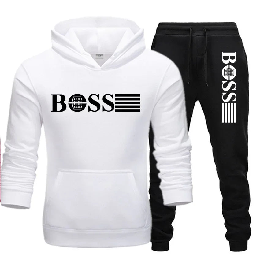 Autumn and winter two-piece sportswear, men and women's casual sportswear, with fashionable hoodie.
