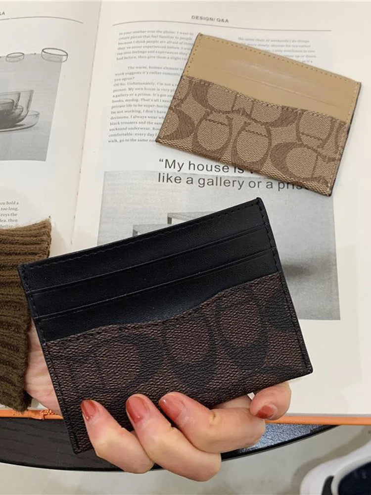 1pc RFID Blocking Card Holder, Slim & Luxury PU for Women, Multi-Slot for Cards & Cash, Compact Wallet, ID Holder, Gift Idea