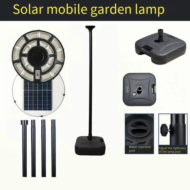 Solar Lamp Post Light with 78" Tall Pole, Removable Head, IP67 Waterproof Outdoor Garden Lamp,Easy Install