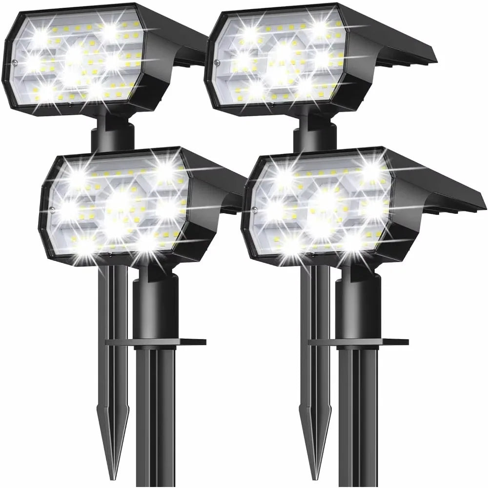 ‌Solar Lights Outdoor, IP68 Waterproof, 56 LEDs, 3 Modes, Solar Powered Garden/Yard Spotlights ﻿