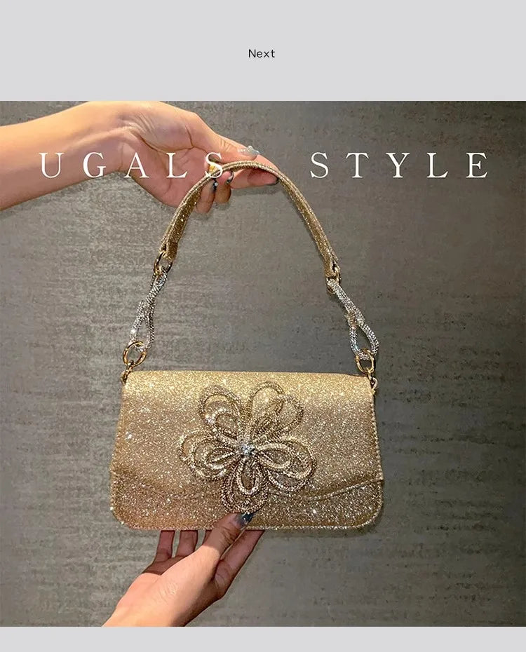 Bling Shiny Clutch Purse For Wedding Party Women Handbag Luxury Glitter Rhinestones Diamond Evening Bag Female Crossbody Bag