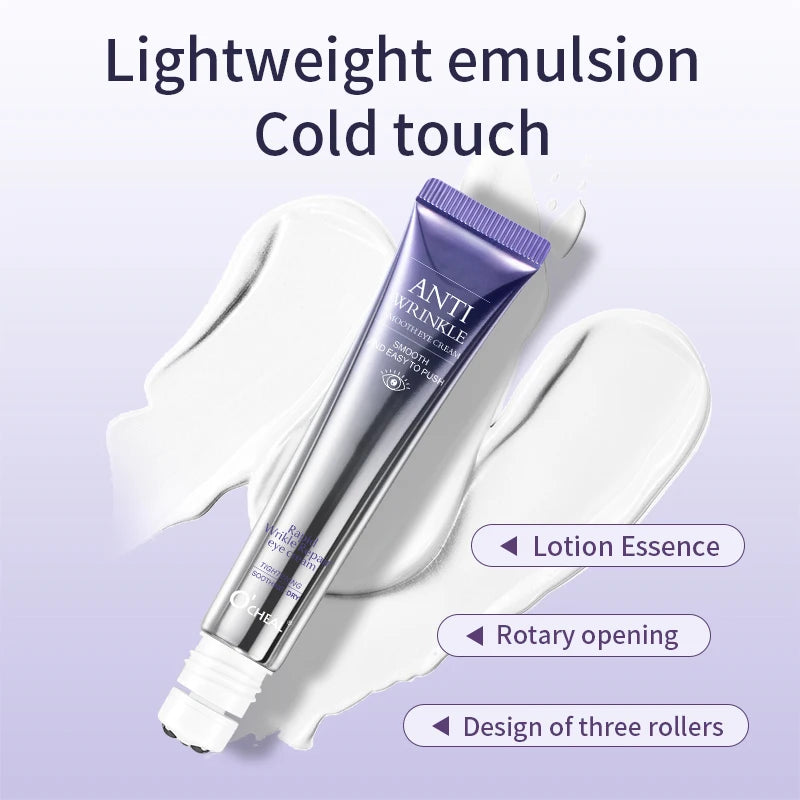 O'CHEAL 2Pcs Rollerball Massager Moisturizing Eye Cream Anti Dark Circle Firming Eye Cream Serum Hyaluronic Acid Eye Skin Care