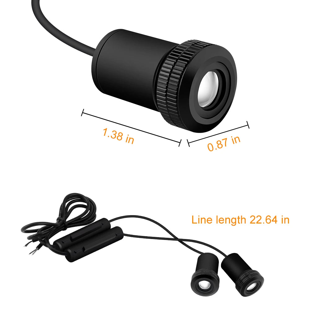 Car Door Logo Projector Light 2pcs Shadow Ghost Light For Mitsubishi Pajero Grandis Eclipse Lancer Outlander ASX Mirage Galant