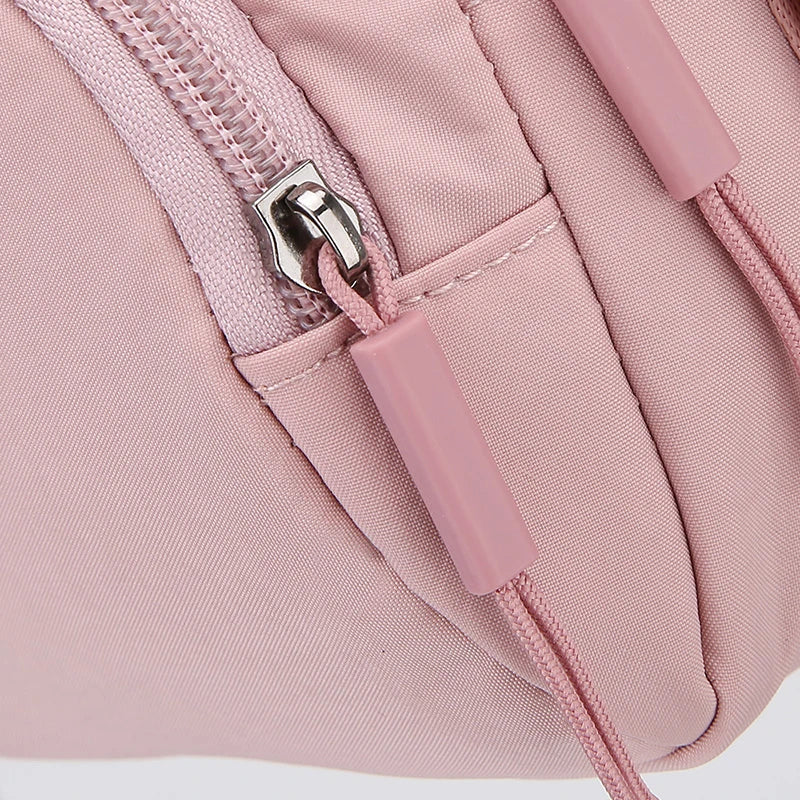 Women Nylon Handheld Bag Small Crossbody Shoulder Purse Lightweight Multi Functional Tote Casual Daily Travel Solid Color Black