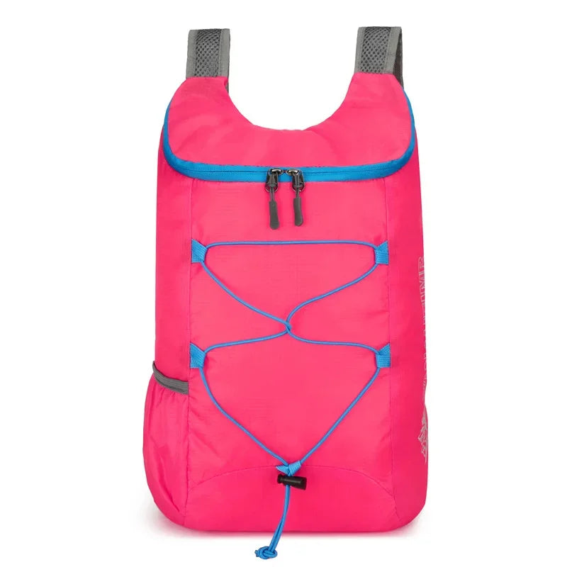 Multifunctional Outdoor for Camping Hiking Travel Folding Backpack High Density Lightweight Waterproof Nylon Fabric Sports Bag