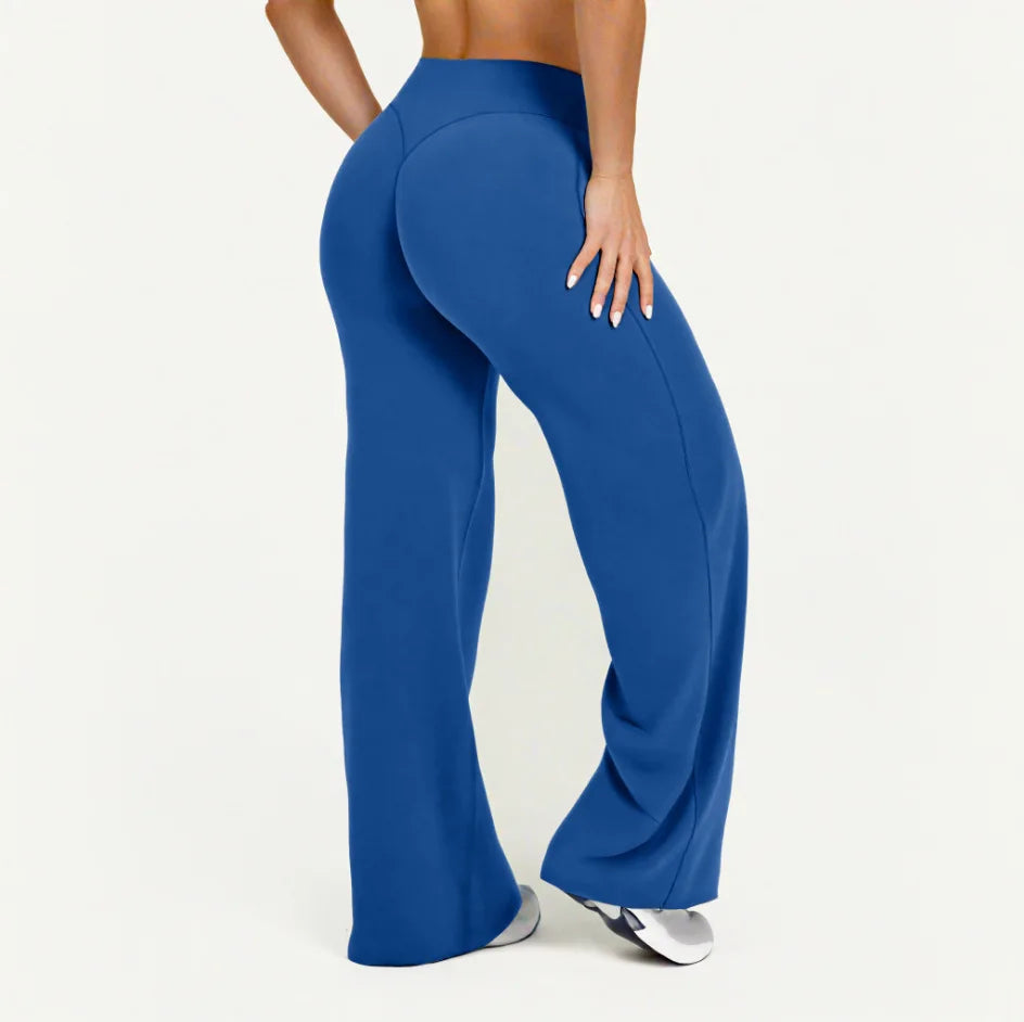 Sport Trousers Straight-Leg Pants Ultra Soft Butter Fabric Women's Mid-Waist Yoga Pants GYM Naked Feel Pilates Running