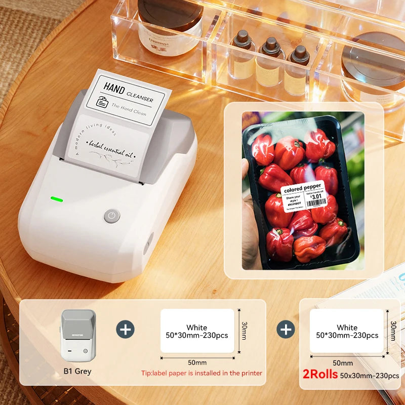 Niimbot B1/B1 Pro Inkless Label Printer Wireless Self-adhesive Label Maker DIY Price Tag Barcode Printing for Home Business