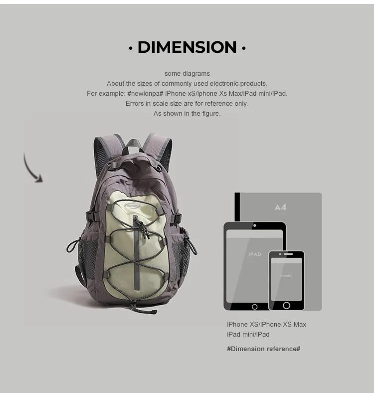 Small Outdoor Travel Backpack for Women, Lightweigh Waterproof Hiking and Mountaineering BackpackJunior High School Bag Student