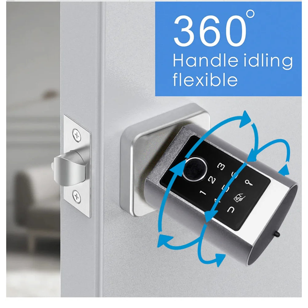 Easy Replacement Cylinder Smart Lock APP TTlock Bluetooth Fingerprint Password NFC Unlock Auto Lock/ Unlock Security Protection