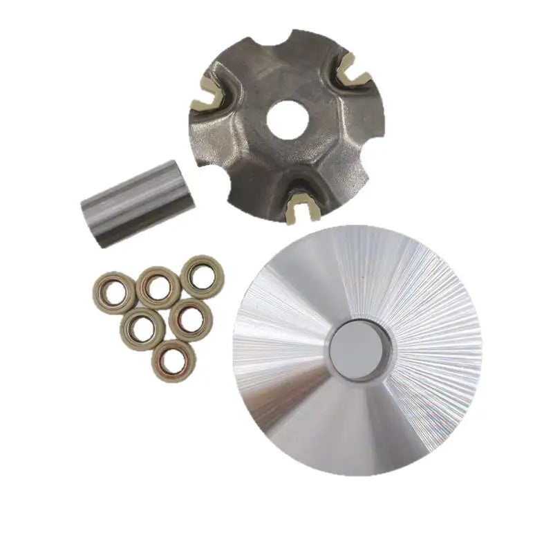 Scooter Variator Clutch Assembly Shockproof Aluminum Alloy Wear Resistant Rollers for Bumpy Road Riding Scooters