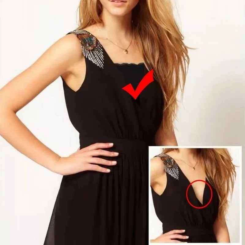 1-2 Pcs Lace Invisible Bra Privacy Cleavage Cover Underwear Anti Peep Brassiere Seamless Wrap Chest Strapless Lingerie Tube Tops